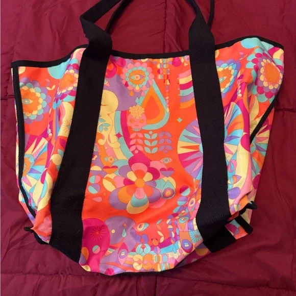 Amika Orange and Pink Tote Bag with Vibrant Design - Picture 1 of 5